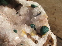 Natural Rare Ball Malachite On Drusi Quartz & Dolomite Matrix  x 1 From Kambove, Congo - Toprock Gemstones and Minerals 