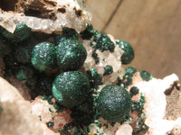 Natural Rare Ball Malachite On Drusi Quartz & Dolomite Matrix  x 1 From Kambove, Congo - Toprock Gemstones and Minerals 