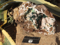 Natural Rare Ball Malachite On Drusi Quartz & Dolomite Matrix  x 1 From Kambove, Congo - Toprock Gemstones and Minerals 