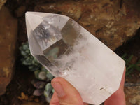 Polished Clear Quartz Crystal Points x 3 From Madagascar - TopRock