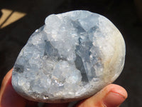 Polished Blue Celestite Egg Geodes  x 4 From Sakoany, Madagascar