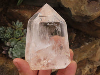 Polished Clear Quartz Crystal Points x 3 From Madagascar - TopRock