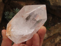 Polished Clear Quartz Crystal Points x 3 From Madagascar - TopRock