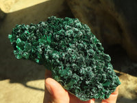 Natural Chatoyant Silky Malachite Specimens  x 3 From Kasompe, Congo - Toprock Gemstones and Minerals 