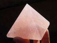 Polished Double Terminated Rose Quartz Point & Pyramid x 2 From Antsirabe, Madagascar