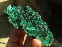 Natural Chatoyant Silky Malachite Specimens  x 3 From Kasompe, Congo - Toprock Gemstones and Minerals 