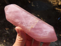 Polished Double Terminated Rose Quartz Point & Pyramid x 2 From Antsirabe, Madagascar