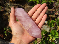 Polished Double Terminated Rose Quartz Point & Pyramid x 2 From Antsirabe, Madagascar