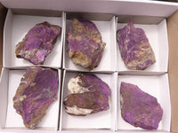 Natural Cobbed Purpurite Specimens  x 6 From Namibia - TopRock