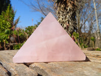 Polished Double Terminated Rose Quartz Point & Pyramid x 2 From Antsirabe, Madagascar