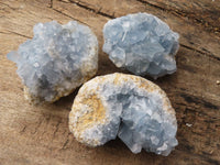 Natural Blue Celestite Crystal Specimens  x 5 From Sakoany, Madagascar - Toprock Gemstones and Minerals 