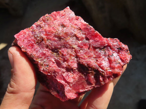 Natural Rough Red Rhodonite Specimens x 6 From Zimbabwe