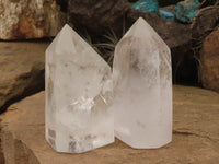 Polished Clear Quartz Crystal Points x 3 From Madagascar - TopRock