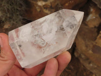 Polished Clear Quartz Crystal Points x 3 From Madagascar - TopRock