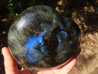 Polished  Large Labradorite Gemstone Heart  x 1 From Tulear, Madagascar