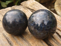 Polished Rare Iolite / Water Sapphire Spheres  x 4 From Northern Cape, South Africa - Toprock Gemstones and Minerals 