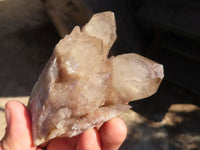 Natural Cascading White Phantom Smokey Quartz Clusters  x 6 From Luena, Congo - Toprock Gemstones and Minerals 