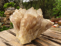 Natural Cascading White Phantom Smokey Quartz Clusters  x 3 From Luena, Congo - Toprock Gemstones and Minerals 