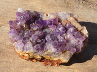 Natural Dark Amethyst Crystal Clusters x 2 From Zambia