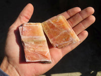 Natural New Sunset Orange Calcite Specimens  x 24 From Spitzkop, Namibia