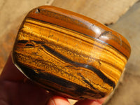 Polished Golden Tigers Eye Free Forms x 6 From Prieska, Northern Cape