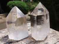 Polished Wispy Phantom Smokey Quartz Points  x 20 From Madagascar - TopRock