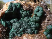 Natural Rare Ball Malachite On Drusy Quartz & Dolomite Matrix  x 1 From Kambove, Congo - Toprock Gemstones and Minerals 