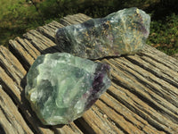 Natural Selected Watermelon Fluorite Cobbed Pieces x 4 From Uis, Namibia - TopRock