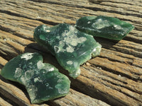 Polished Green Mtorolite Chrome / Emerald Chrysoprase Slices  x 35 From Mutorashanga, Zimbabwe - TopRock