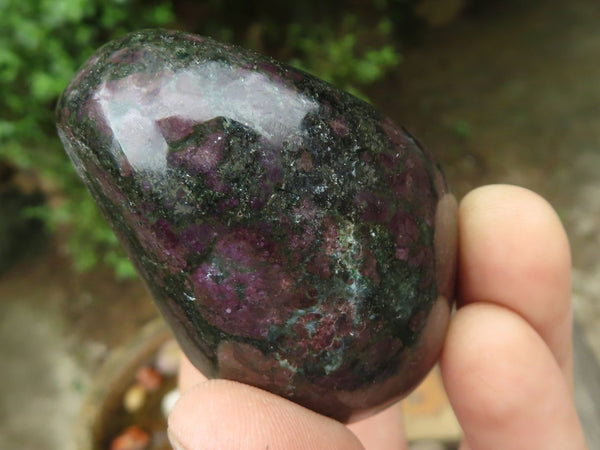 Polished Fluorescent Ruby Corundum In Chrome Verdite Free Forms x 6 From Zimbabwe - TopRock