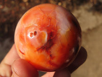 Polished Carnelian Agate Spheres  x 6 From Madagascar