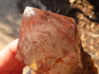 Natural Red Hematoid  Phantom Quartz Specimens x 6 From Karoi, Zimbabwe