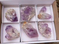 Natural Jacaranda Amethyst Crystal Specimens  x 6 From Mumbwa, Zambia - Toprock Gemstones and Minerals 