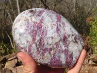 Polished Rubellite Pink Tourmaline Matrix Standing Free Forms x 2 From Madagascar