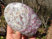 Polished Rubellite Pink Tourmaline Matrix Standing Free Forms x 2 From Madagascar