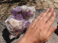 Natural Jacaranda Amethyst Clusters  x 2 From Mumbwa, Zambia - TopRock