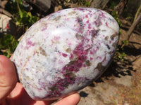 Polished Rubellite Pink Tourmaline Matrix Standing Free Forms x 2 From Madagascar