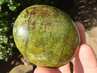 Polished Green Opal Palm Stones  x 6 From Madagascar - TopRock