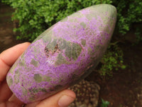 Polished Purple Stichtite & Serpentine Standing Free Forms  x 3 From Barberton, South Africa - Toprock Gemstones and Minerals 