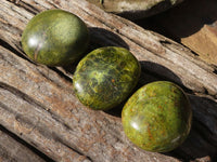 Polished Green Opal Palm Stones  x 6 From Madagascar - TopRock