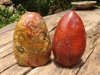 Polished Gorgeous Red Jasper Standing Free Forms  x 2 From Madagascar - TopRock