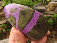 Polished Purple Stichtite & Serpentine Standing Free Forms  x 3 From Barberton, South Africa - Toprock Gemstones and Minerals 