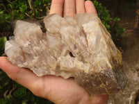 Natural Cascading White Phantom Smokey Quartz Clusters  x 2 From Luena, Congo - Toprock Gemstones and Minerals 