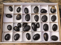 Polished Schorl Black Tourmaline Palm Stones  x 37 From Madagascar - Toprock Gemstones and Minerals 