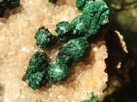 Natural Rare Ball Malachite On Drusy Quartz & Dolomite Matrix  x 2 From Kambove, Congo