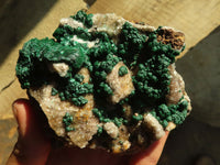 Natural Rare Ball Malachite On Drusy Quartz & Dolomite Matrix  x 2 From Kambove, Congo