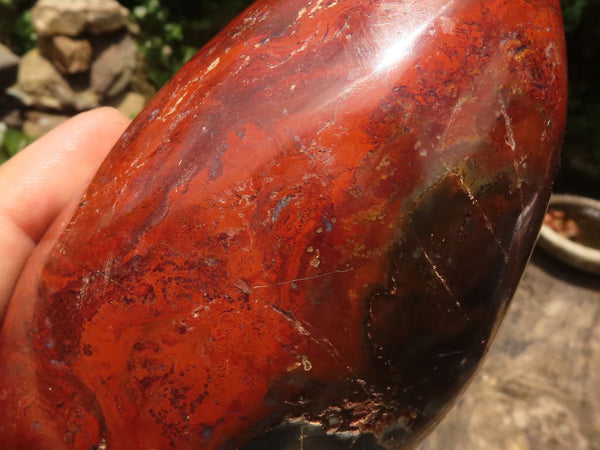 Polished Gorgeous Red Jasper Standing Free Forms  x 2 From Madagascar - TopRock