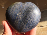 Polished  Blue Lazulite Gemstone Hearts  x 6 From Madagascar