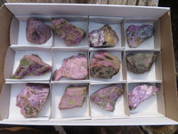 Natural Rough Stichtite & Serpentine Specimens x 12 From Barberton, South Africa