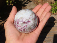 Polished Rubellite Pink Tourmaline Matrix Spheres x 2 From Madagascar